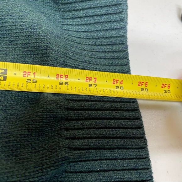 Izod Mens XL sweater pullover acrylic 3 button classic green blue speckled - Picture 8 of 8